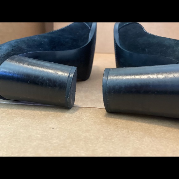 SOLD Black suede high heel shoes with a buckle on the side by Unisa - Picture 5 of 10